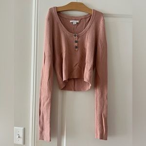 Long sleeve salmon top